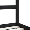 Barnesengeramme svart 80x160 cm heltre furu