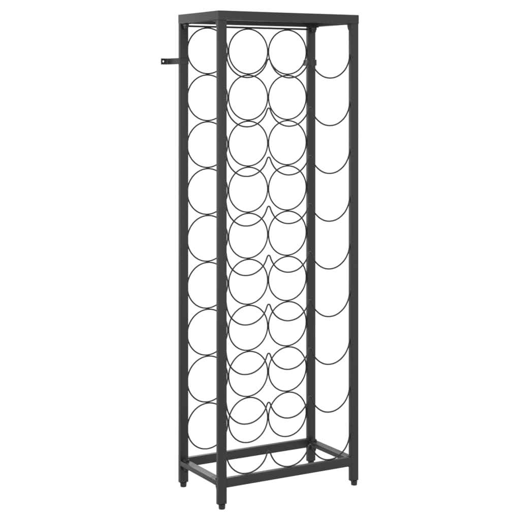Vinstativ for 27 flasker svart 34x18x100 cm smijern