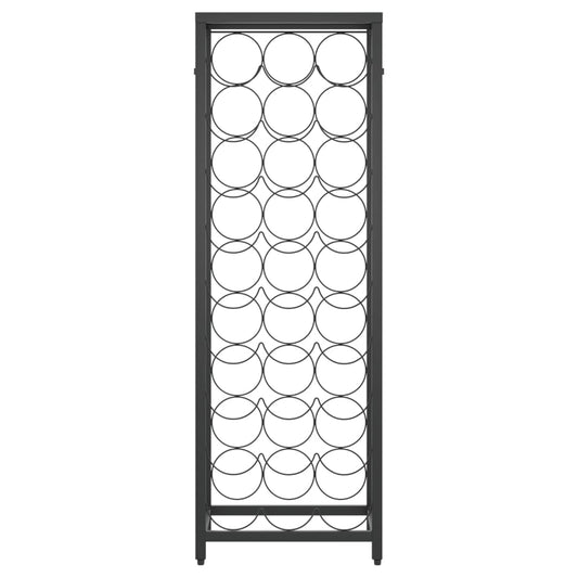 Vinstativ for 27 flasker svart 34x18x100 cm smijern