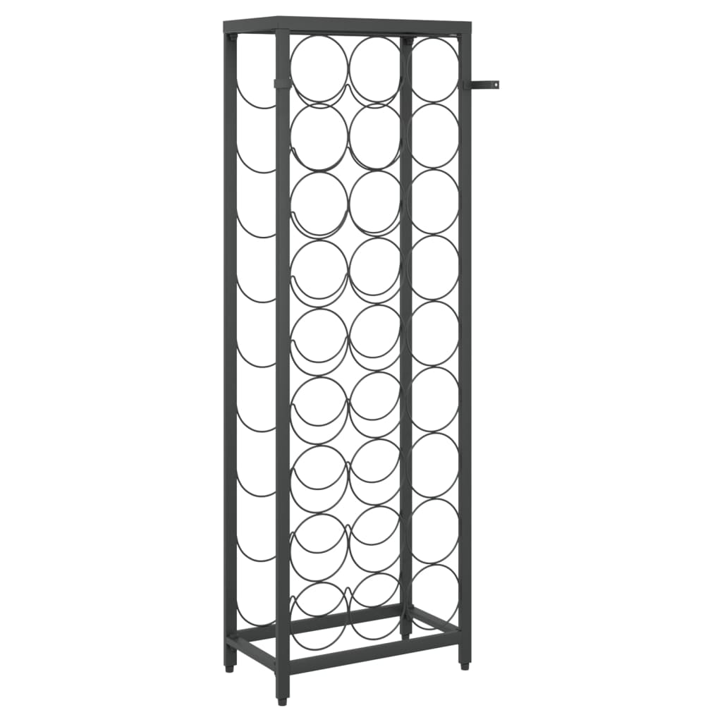 Vinstativ for 27 flasker svart 34x18x100 cm smijern