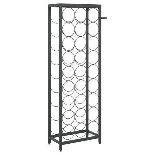 Vinstativ for 27 flasker svart 34x18x100 cm smijern
