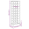 Vinstativ for 27 flasker svart 34x18x100 cm smijern