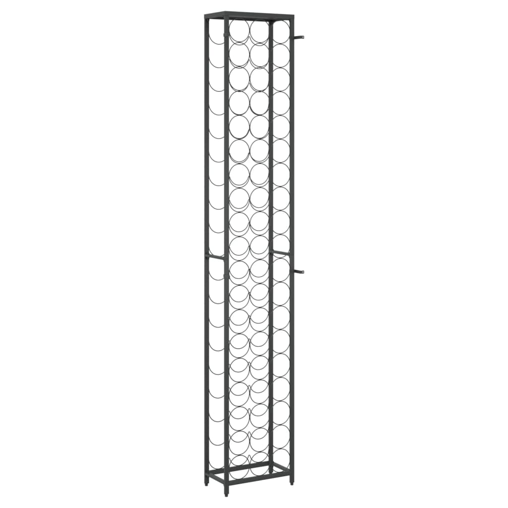 Vinstativ for 57 flasker svart 34x18x200 cm smijern