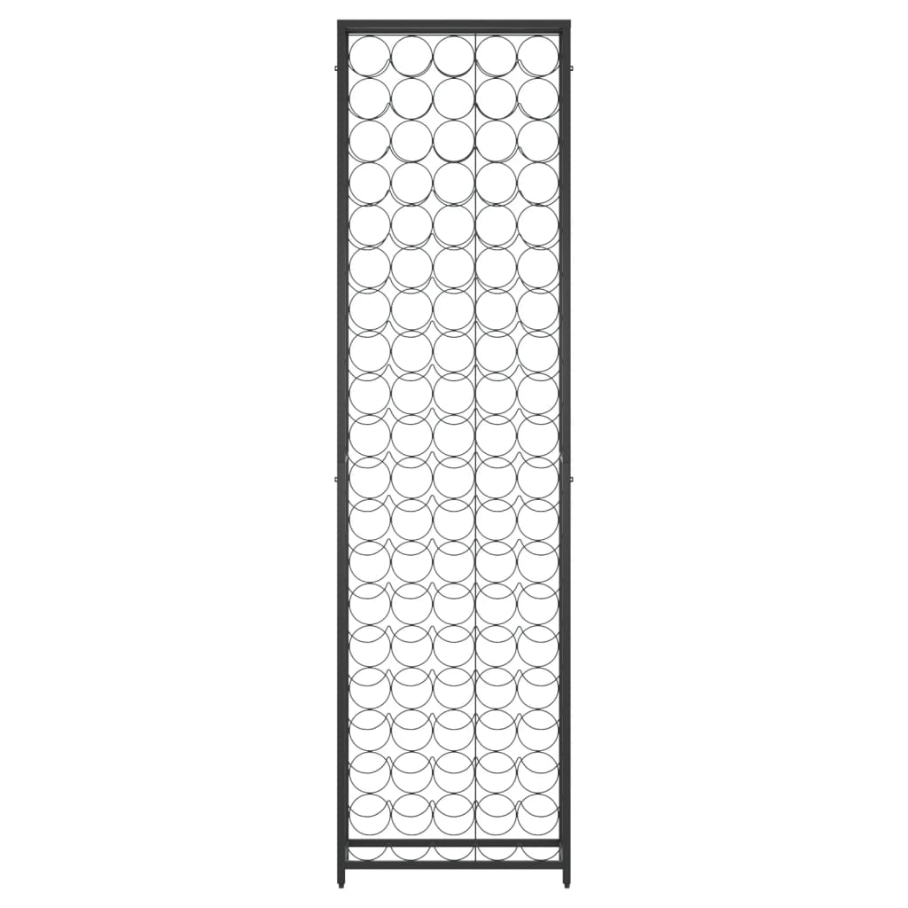 Vinstativ for 95 flasker svart 54x18x200 cm smijern