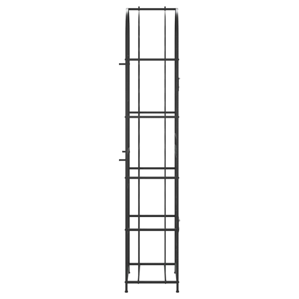Vinstativ for 73 flasker svart 45x36x200 cm smijern