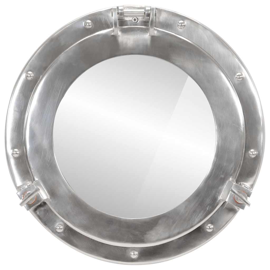Kuøyespeil vegghengt Φ38 cm aluminium og glass