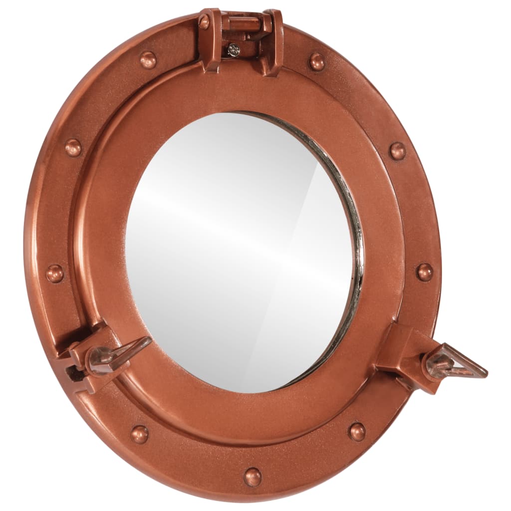 Kuøyespeil vegghengt Φ30 cm aluminium og glass
