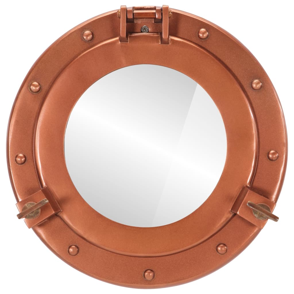 Kuøyespeil vegghengt Φ30 cm aluminium og glass
