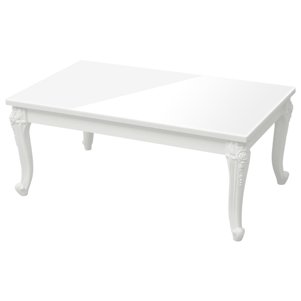 Salongbord høyglans hvit 100x50x42 cm konstruert tre vidaXL