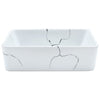 Benkeservant hvit rektangulær 46x35,5x13 cm keramikk