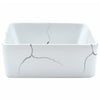 Benkeservant hvit rektangulær 46x35,5x13 cm keramikk