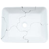 Benkeservant hvit rektangulær 46x35,5x13 cm keramikk