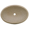 Benkeservant sand oval 59x40x15 cm keramikk