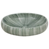 Benkeservant grønn oval 59x40x15 cm keramikk