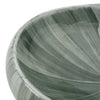 Benkeservant grønn oval 59x40x15 cm keramikk