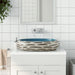Benkeservant flerfarget oval 59x40x15 cm keramikk