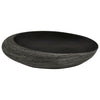Benkeservant grå og svart oval 59x40x14 cm keramikk