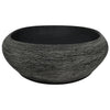 Benkeservant grå og svart oval 59x40x14 cm keramikk