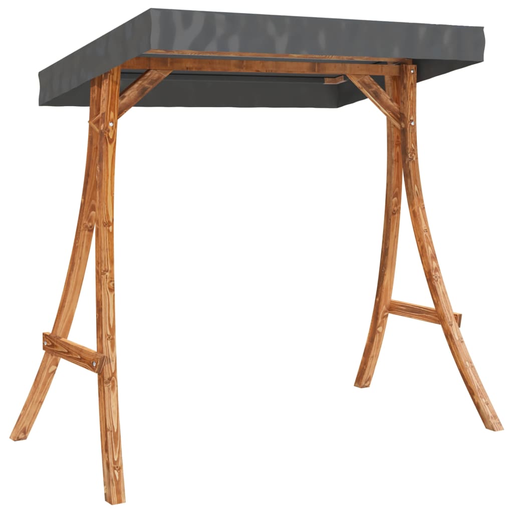 Hengeseng med skjerm heltre gran med teakfinish