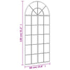 Veggspeil svart 60x130 cm buet jern