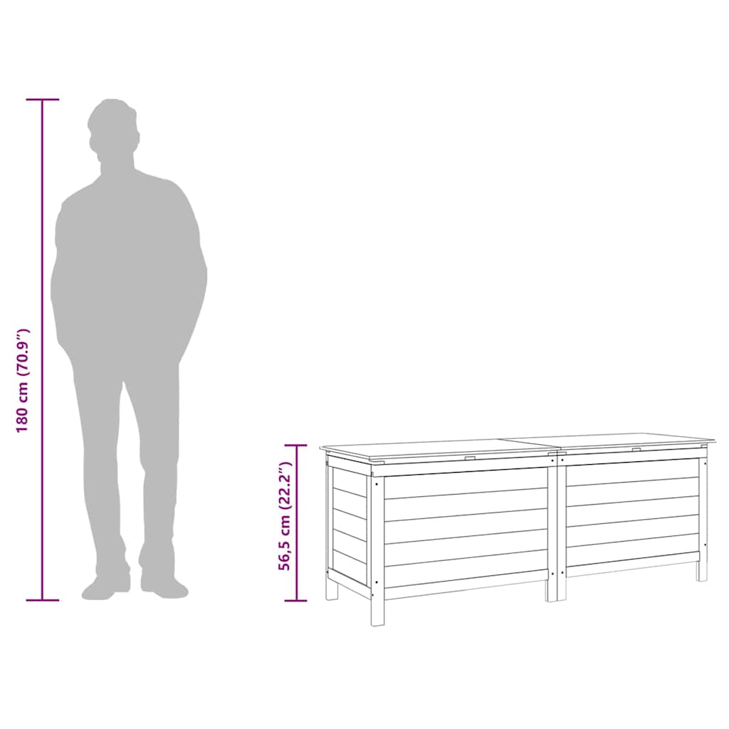 Putekasse 150x50x56,5 cm heltre gran vidaXL