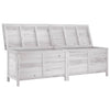 Putekasse hvit 198,5x50x56,5 cm heltre gran