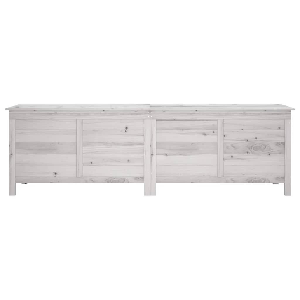 Putekasse hvit 198,5x50x56,5 cm heltre gran