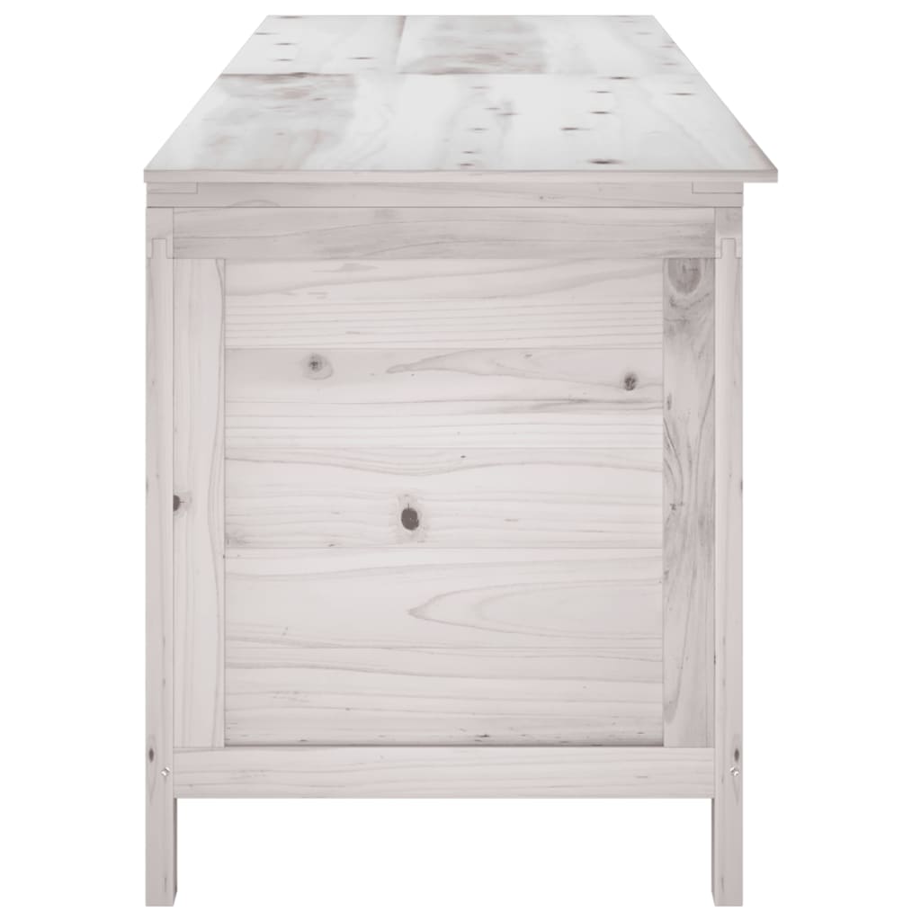 Putekasse hvit 198,5x50x56,5 cm heltre gran