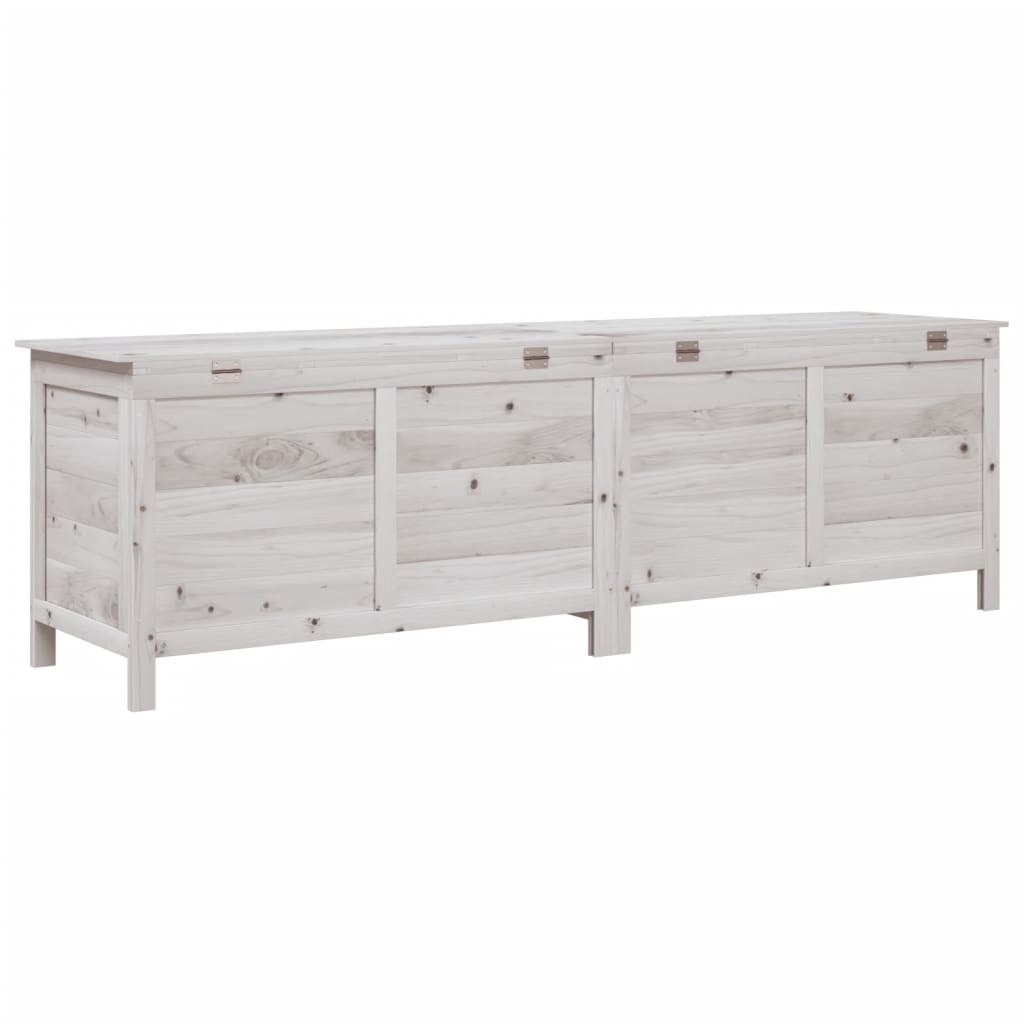 Putekasse hvit 198,5x50x56,5 cm heltre gran