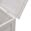 Putekasse hvit 198,5x50x56,5 cm heltre gran