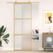 Skyvedør gull 76x205 cm frostet ESG glass og aluminium