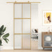 Skyvedør gull 76x205 cm frostet ESG glass og aluminium