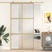 Skyvedør gull 102,5x205 cm frostet ESG glass og aluminium