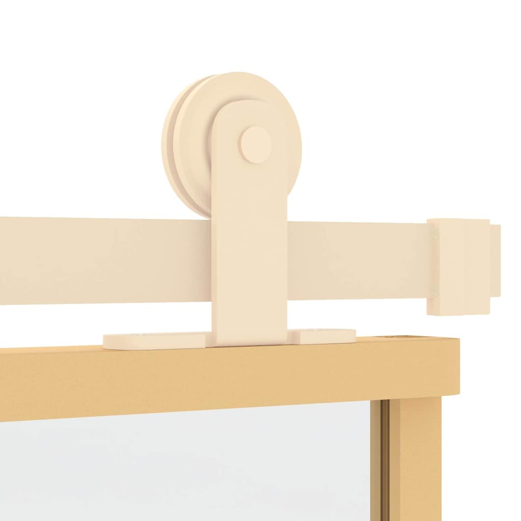 Skyvedør gull 102,5x205 cm gjennomsiktig ESG glass og aluminium