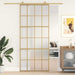 Skyvedør gull 90x205 cm frostet ESG glass og aluminium