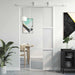 Skyvedør hvit 76x205 cm herdet glass og aluminium