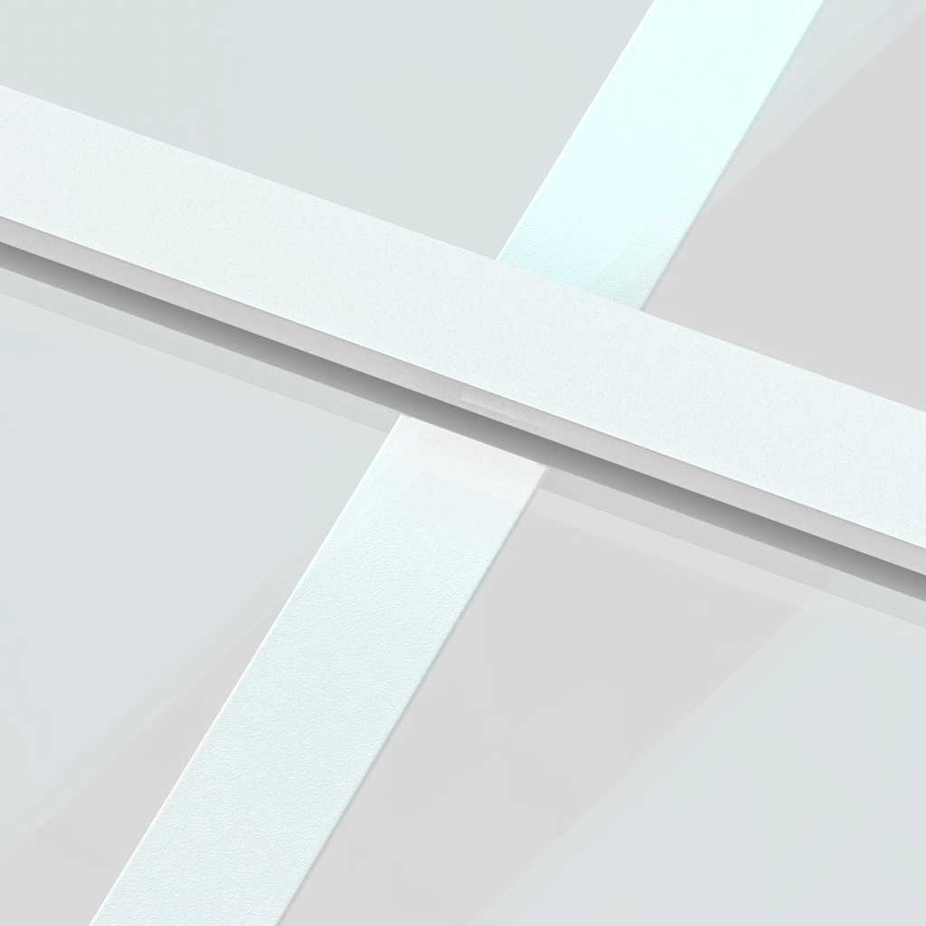 Skyvedør hvit 102,5x205 cm herdet glass og aluminium
