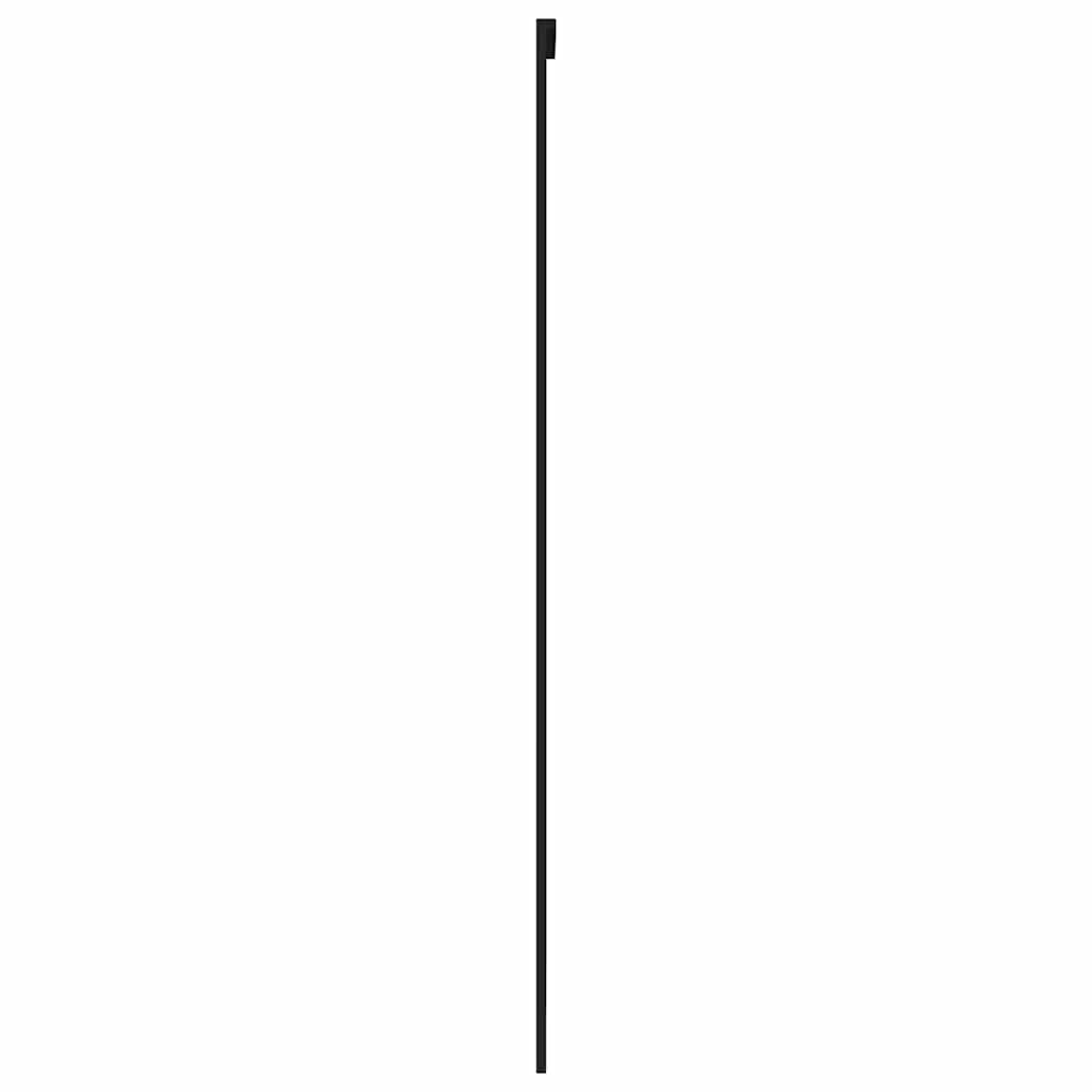 Skyvedør svart 102,5x205 cm herdet glass og aluminium