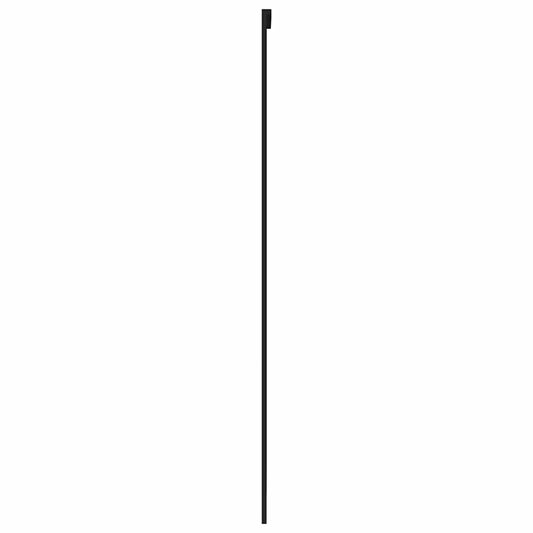 Skyvedør svart 102,5x205 cm herdet glass og aluminium