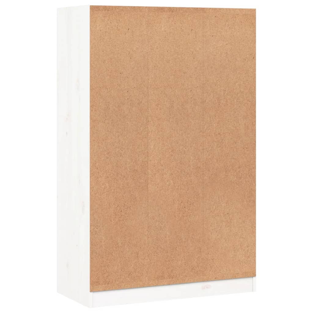 Bokhylle hvit 70x33x110 cm heltre furu