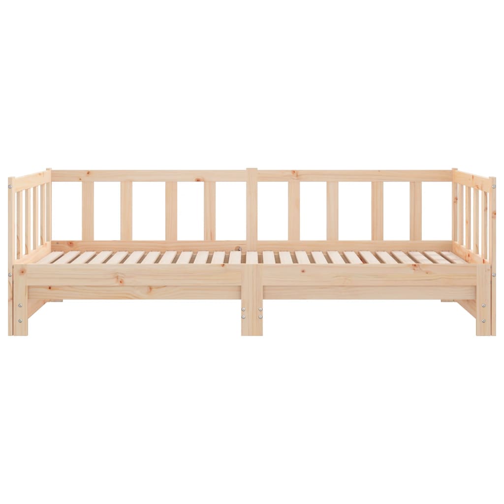 Uttrekkbar dagseng 90x200 cm heltre furu vidaXL
