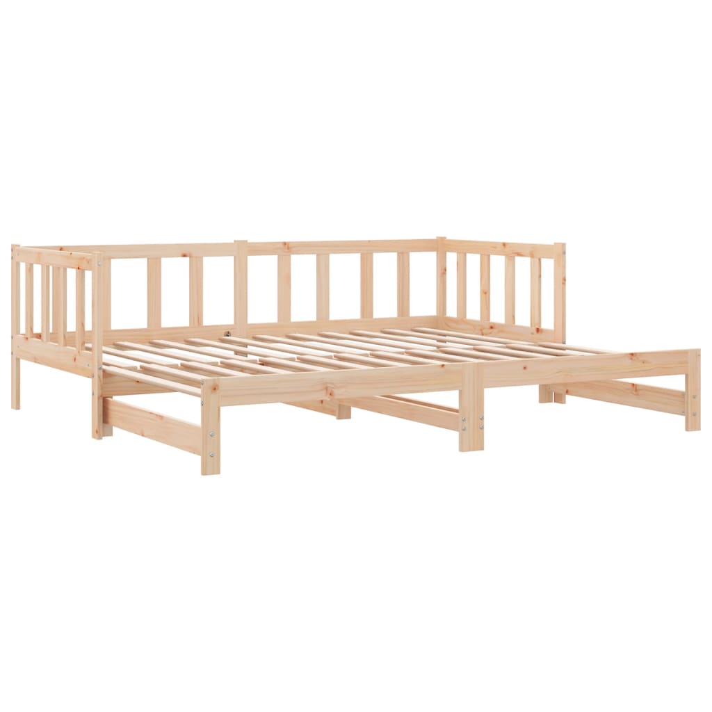 Uttrekkbar dagseng 90x200 cm heltre furu vidaXL