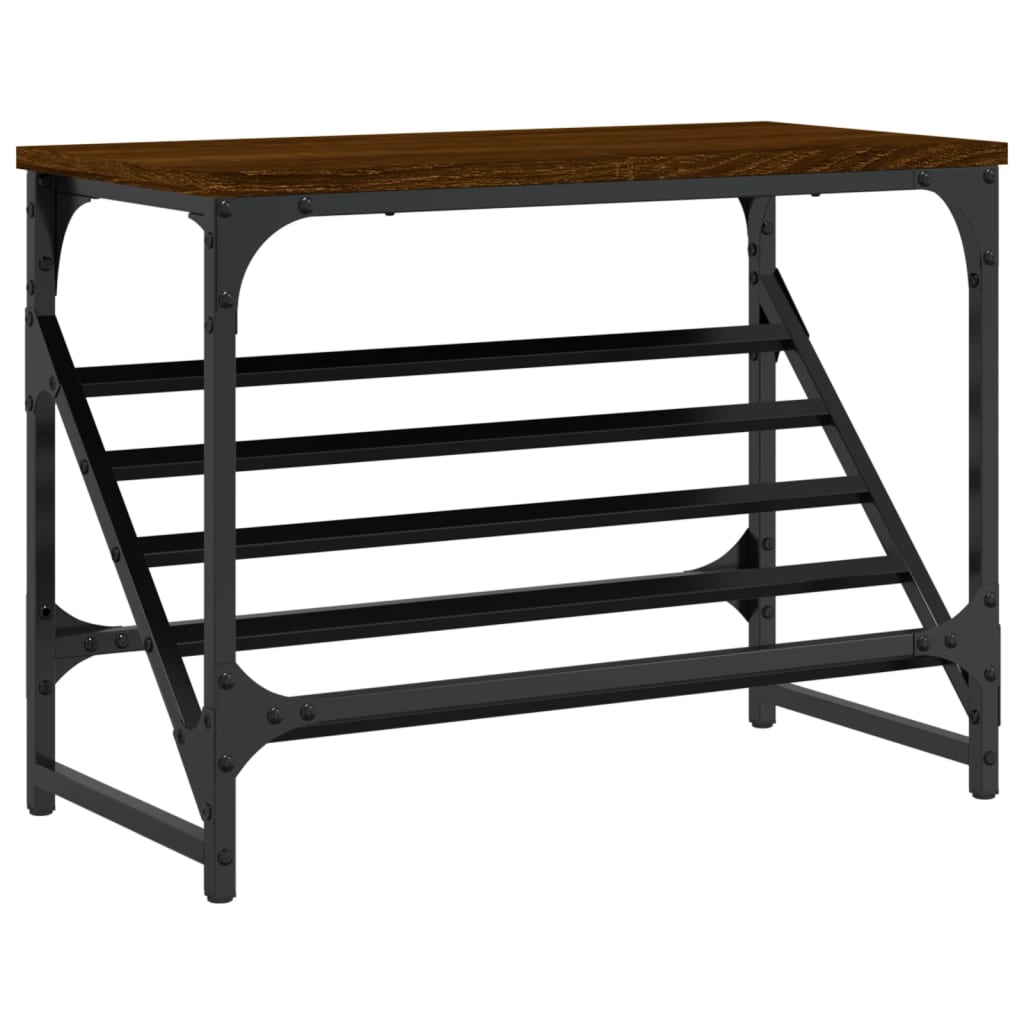 Skohylle brun eik 60x30x45 cm konstruert tre