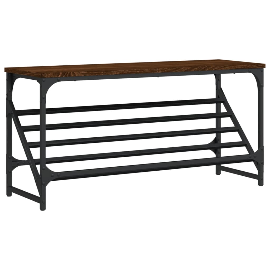 Skohylle brun eik 90x30x45 cm konstruert tre