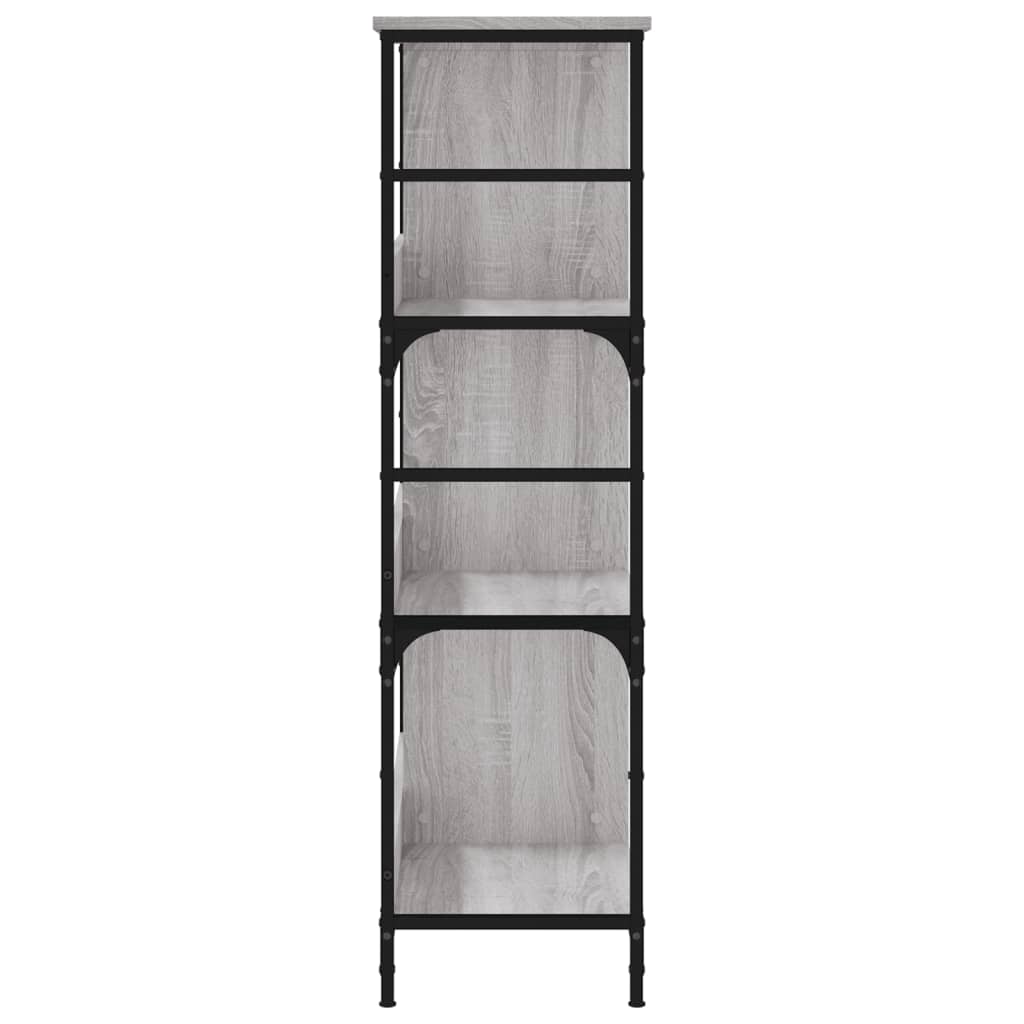 Bokhylle grå sonoma 78,5x33x117,5 cm konstruert tre