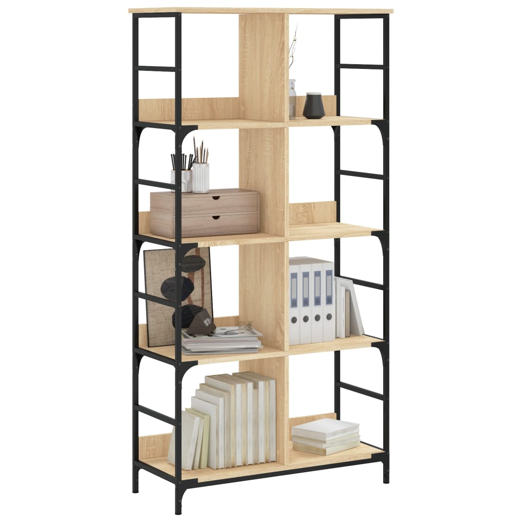 Bokhylle sonoma eik 78,5x33x153 cm konstruert tre