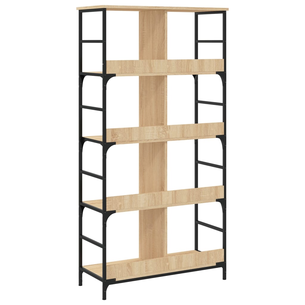 Bokhylle sonoma eik 78,5x33x153 cm konstruert tre