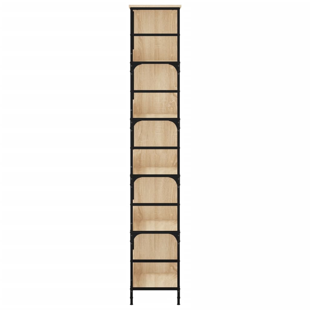 Bokhylle sonoma eik 78,5x33x188,5 cm konstruert tre