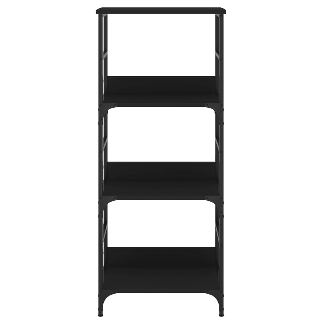 Bokhylle svart 50x33x117,5 cm konstruert tre