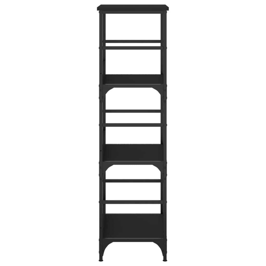 Bokhylle svart 50x33x117,5 cm konstruert tre